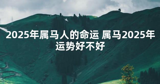 2025年属马人的命运 属马2025年运势好不好